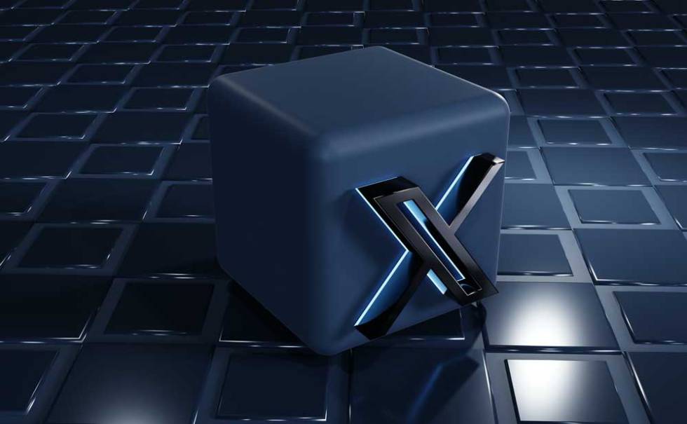 Logotipo en un cubo de X