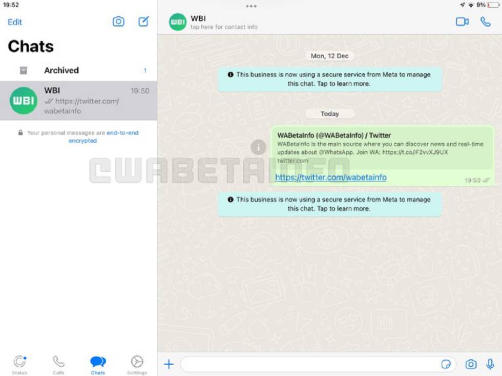 WhatsApp para iPad ya está disponible en beta para que puedas chatear desde tu tablet de Apple