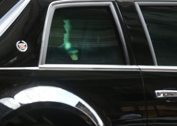 El presidente de EE UU abandona la Trump Tower (Nueva York) en dirección a Nueva Jersey