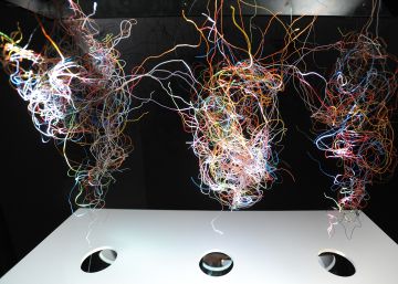 Instalación de Daniel Canogar titulada Hippocampus 2