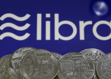 Representación de la moneda Libra y su logo.