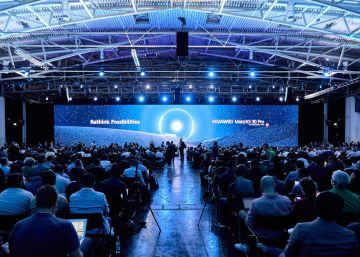 Un instante de la presentación del Huawei Mate 30