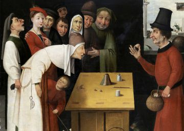 'El prestidigitador', atribuido a El Bosco (c. 1502)