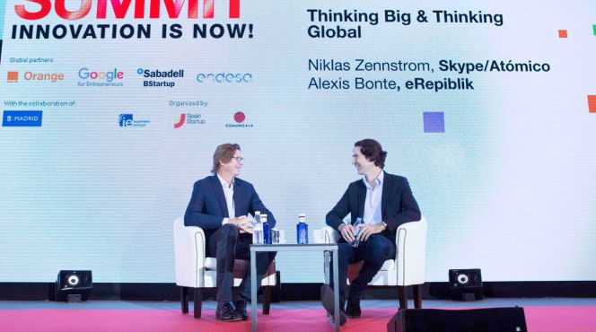 Niklas Zennstrom, cofundador de Skype, y Alexis Bonte, de eRepiblik