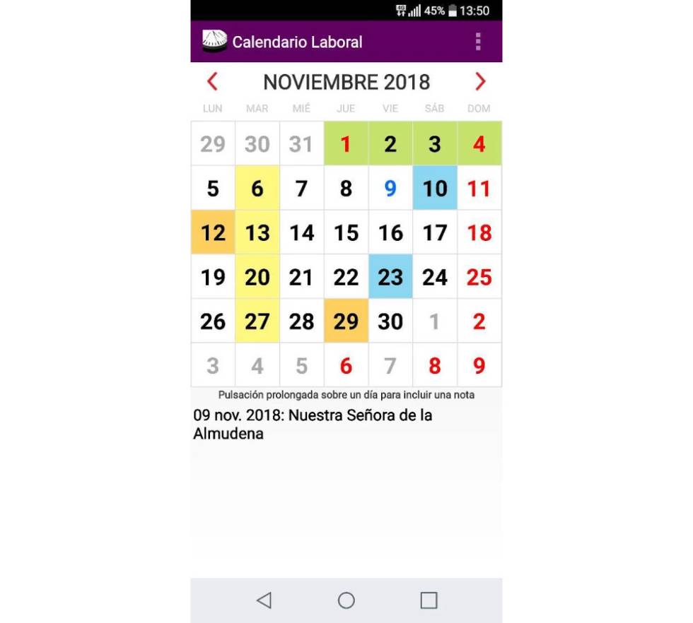Calendario cómo consultar los festivos de tu comunidad o provincia en el móvil | Lifestyle | Cinco Días