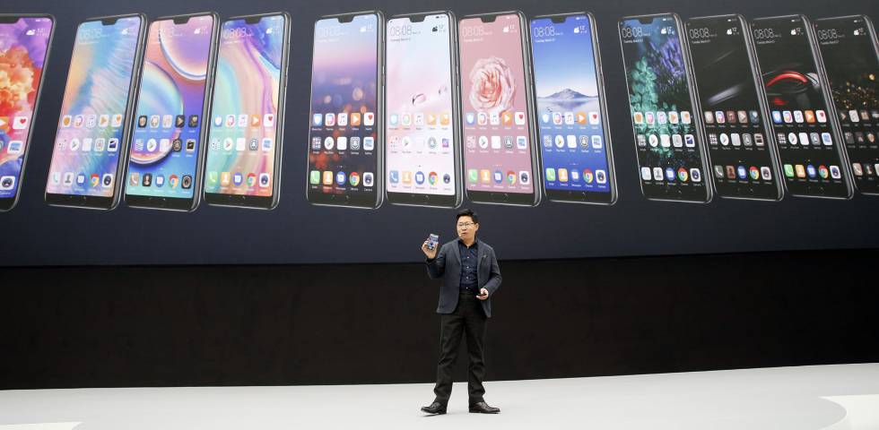Richard Yu, CEO de la unidad de Consumo de Huawei, este martes durante el lanzamiento de la última gama P20. 