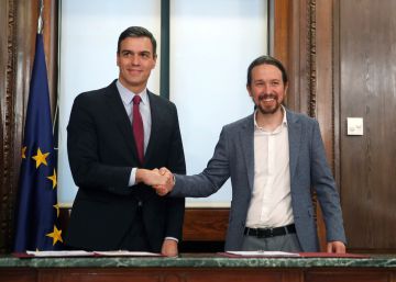Sánchez e Iglesias presentan el “Gobierno del sí se puede”