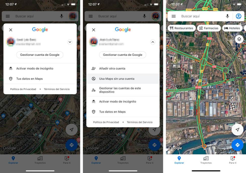 Cómo usar la app de Google Maps sin una cuenta de Gmail | Lifestyle | Cinco  Días