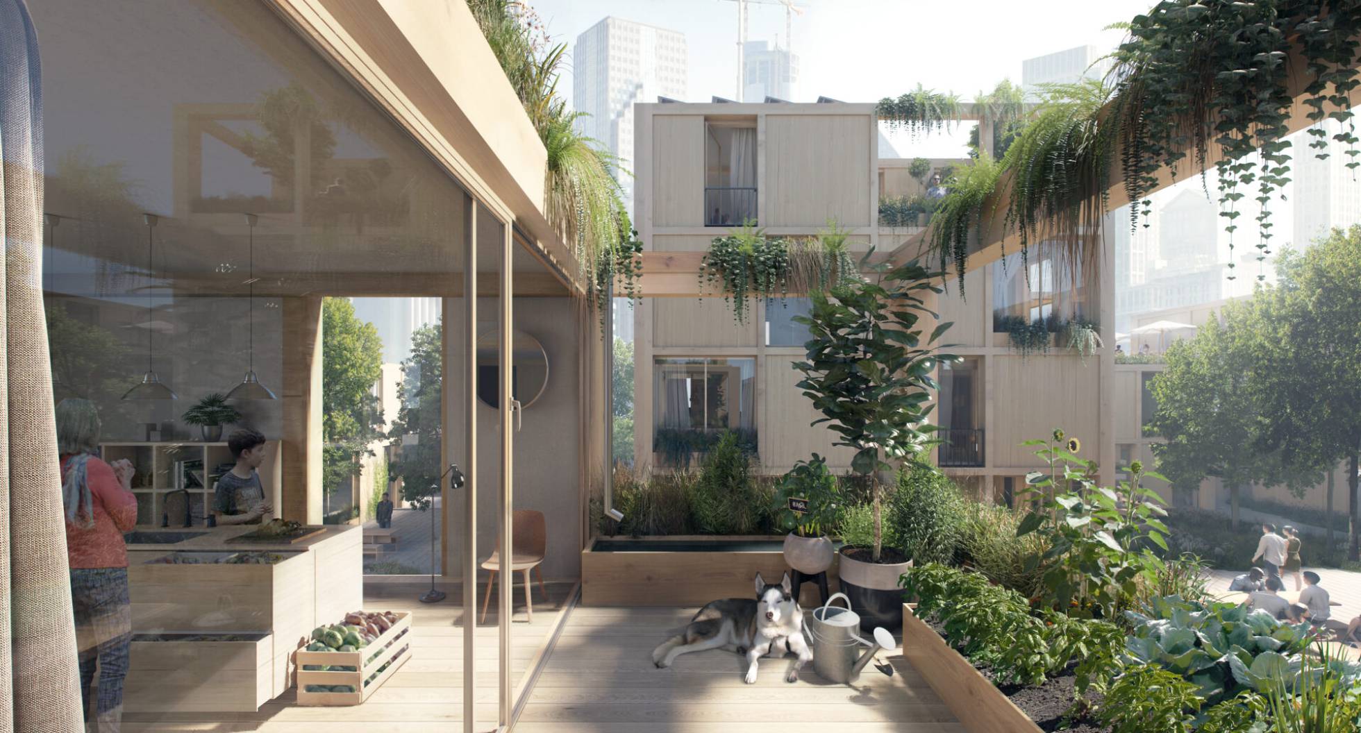 Coliving, autoabastecimiento y robotización, características de las viviendas del mañana