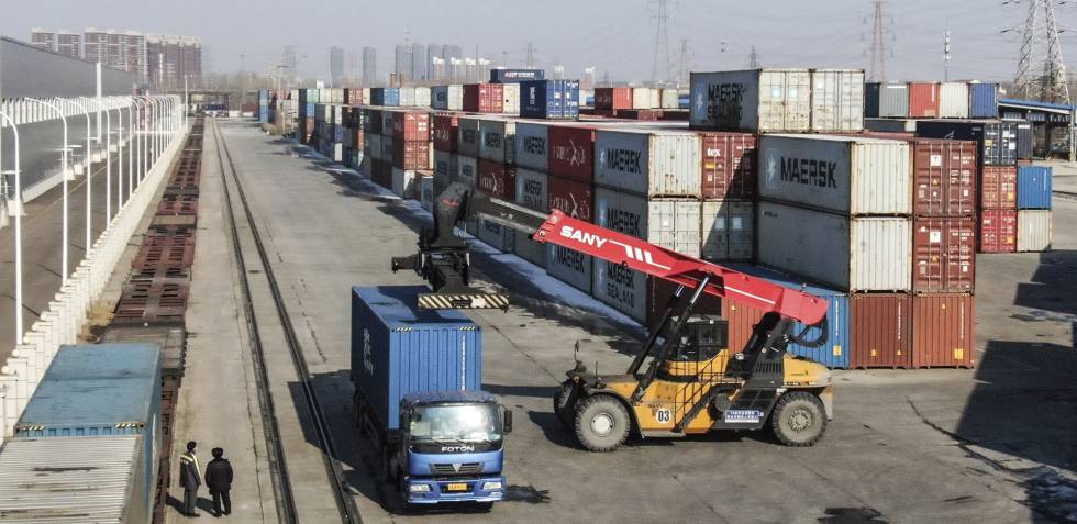 Planta logística enmla estación ferroviaria de Shenyang, al roeste de China, en la provincia de Liaoning