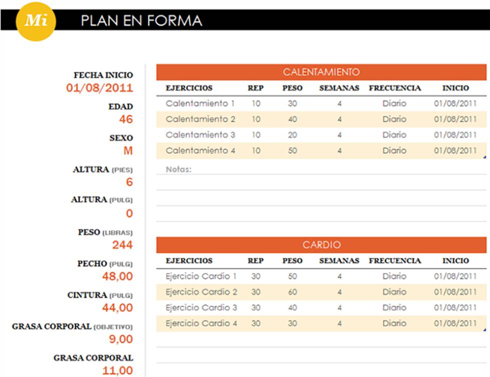 Cinco plantillas de Excel para entrenar, llevar las cuentas de un club y más Lifestyle Cinco