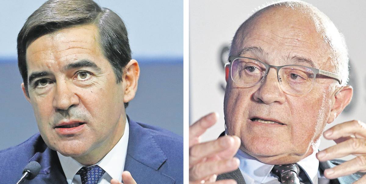 Carlos Torres (BBVA) y Josep Oliu (Sabadell)