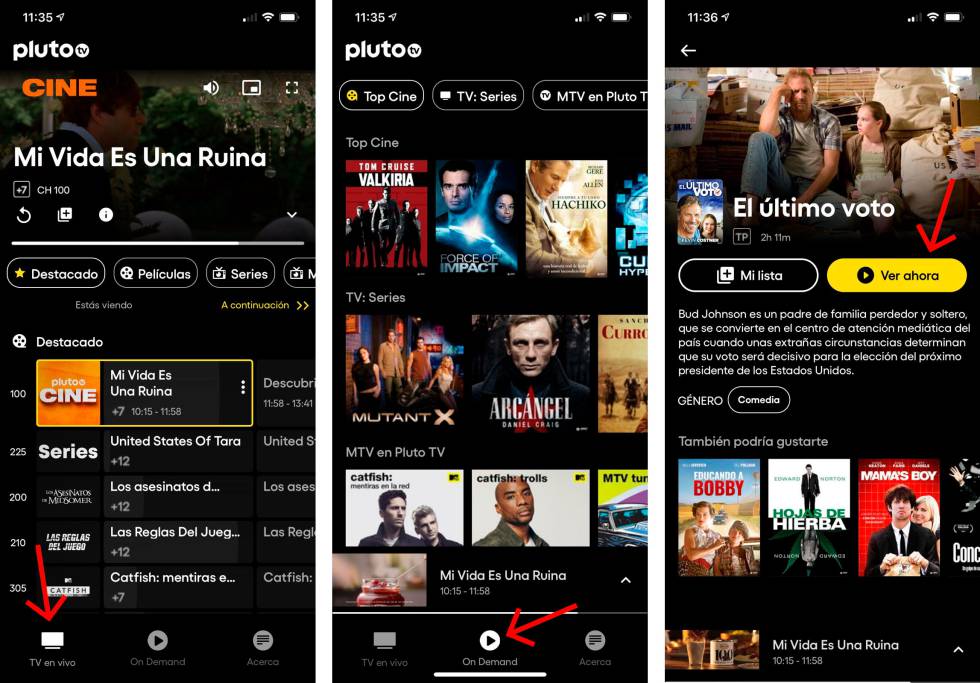 Cómo ver todas las películas y series gratis de Pluto TV en tu smartphone |  Smart TV 
