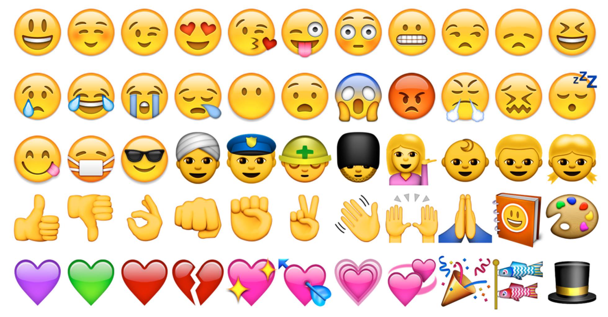 Collection of emoticons.