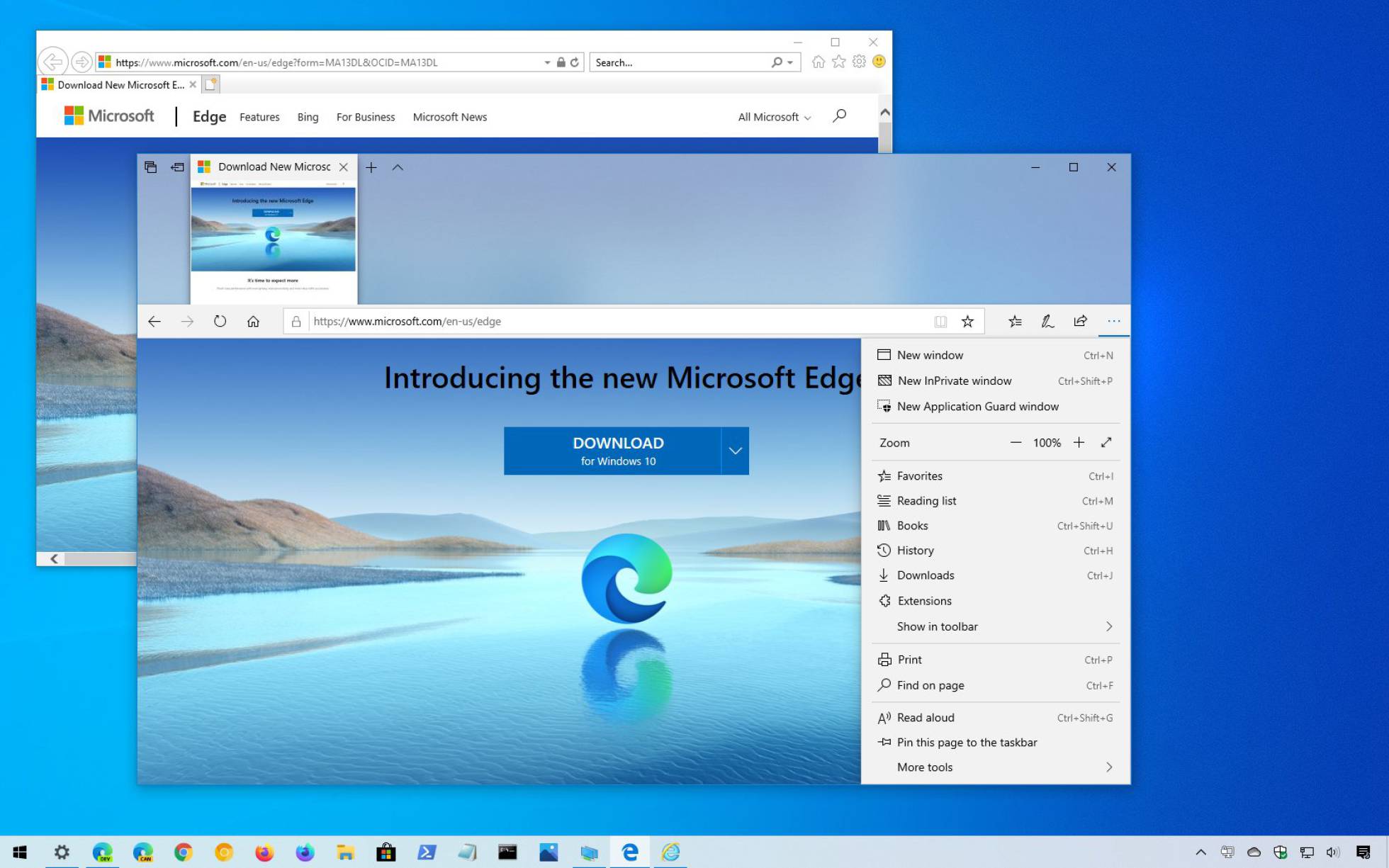 current version of ms edge