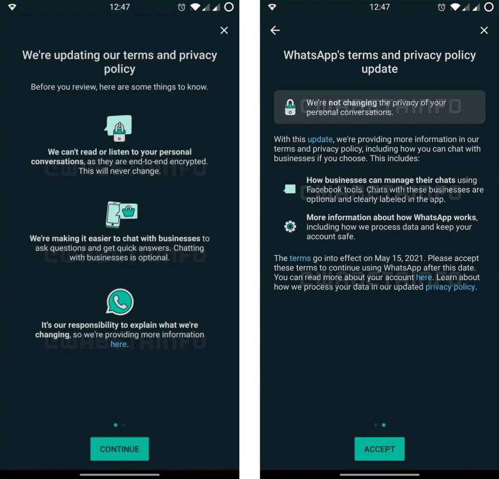 WhatsApp: cómo aceptar las políticas de privacidad antes del 15 de mayo