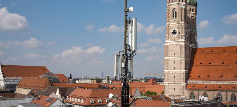 Antenas de telefonía móvil de Telefónica Deutschland.