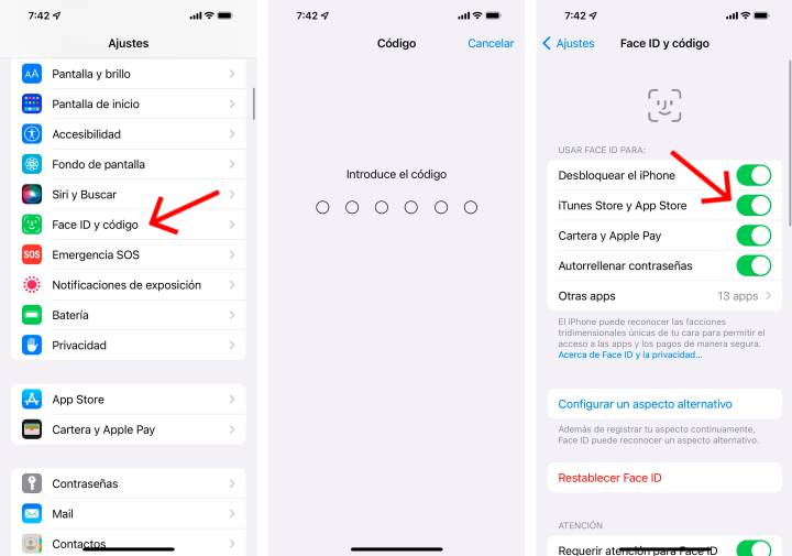 Cómo activar Face ID para verificar todas las compras que hagas en tu