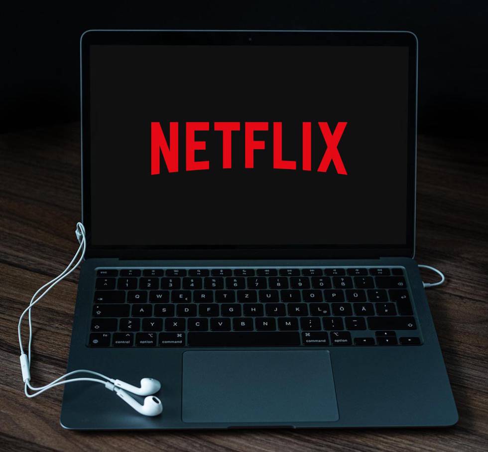 Laptop with Netflix logo