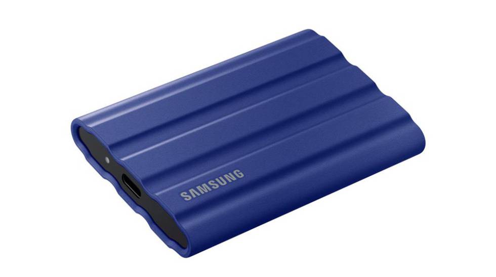 External SSD Samsung T7 Shield blue color