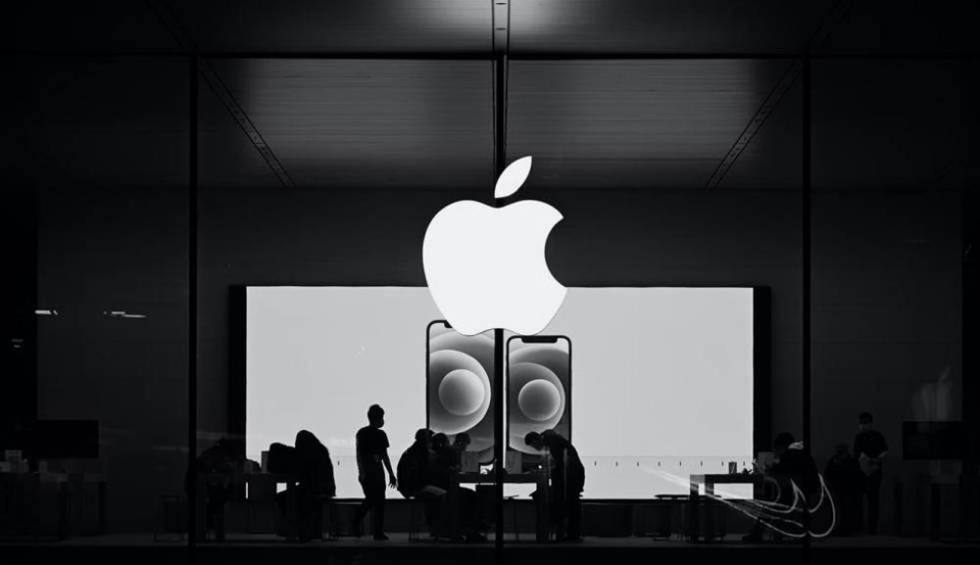 Background with apple logo