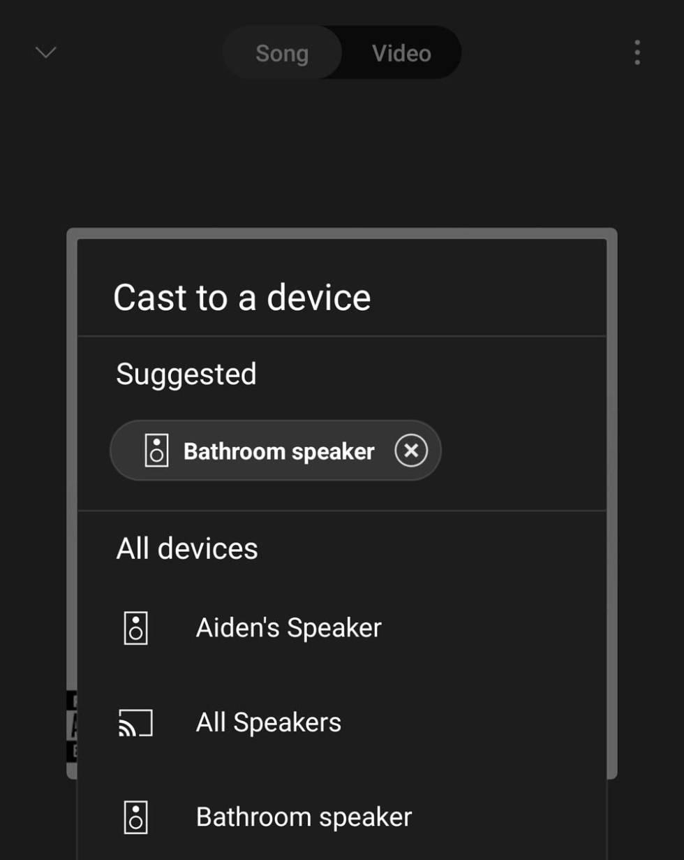 Hint on Chromecast player