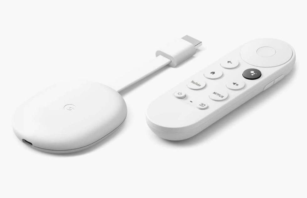 White Google Chromecast Player