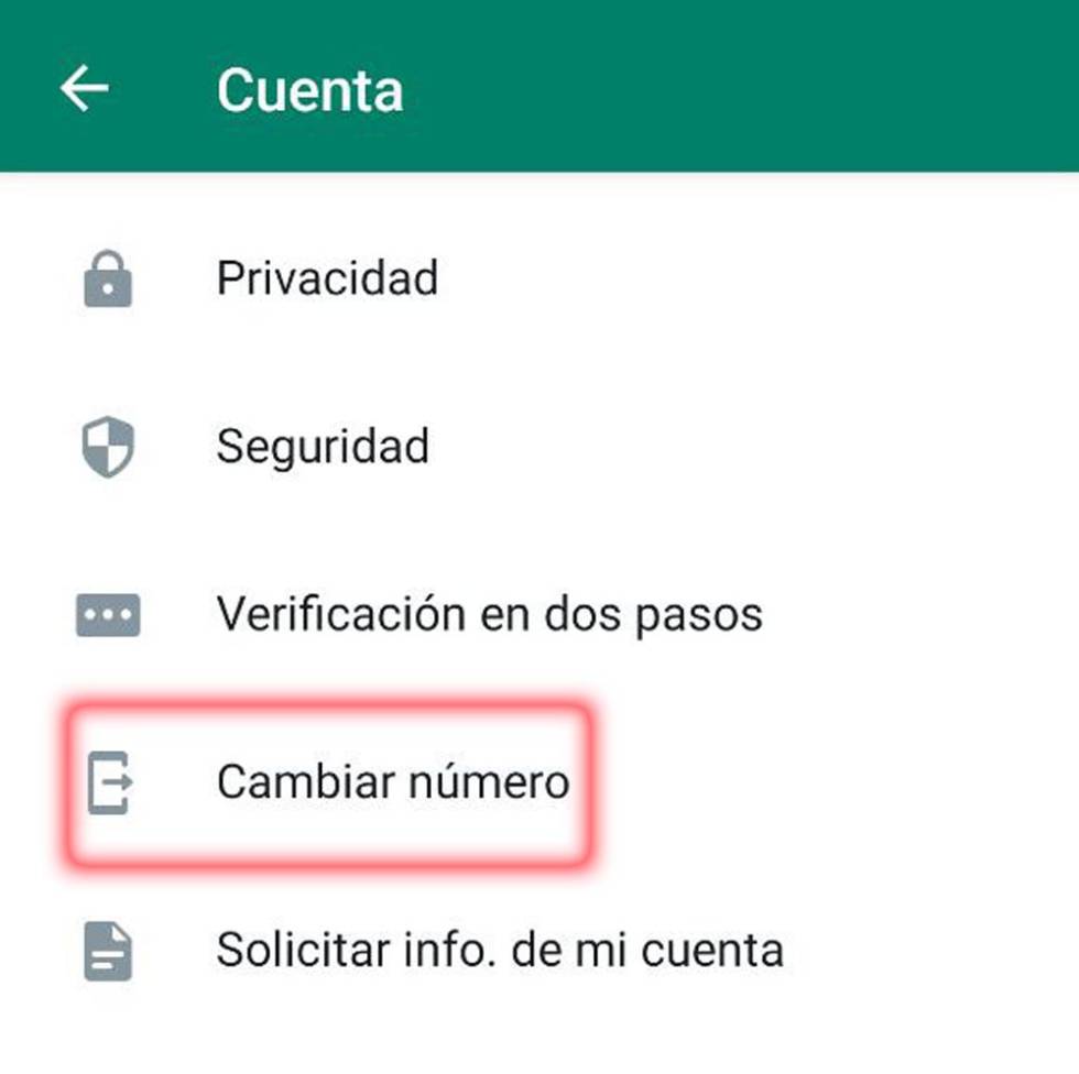 Change number in WhatsApp app