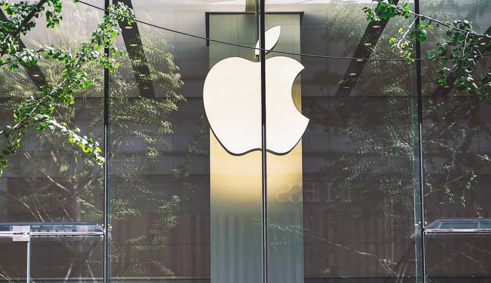 Apple store with brand logo