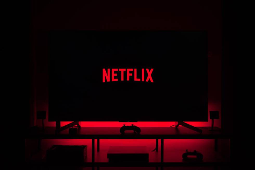 Netflix logo on TV