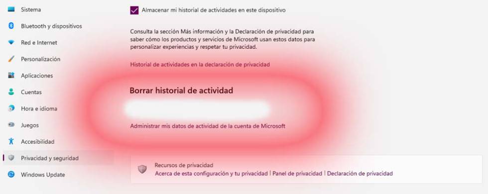 clear history in windows
