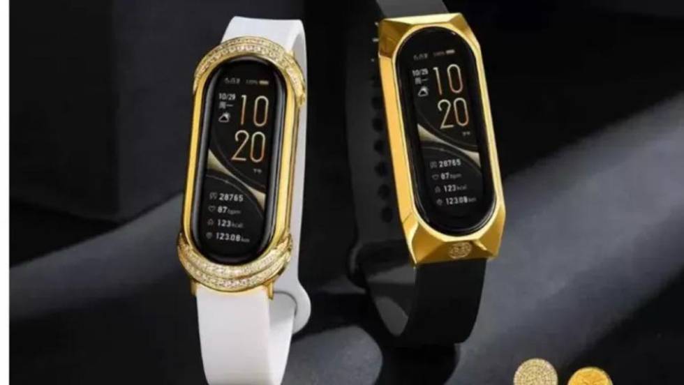 Different skins of Xiaomi Mi Band 6 Gold Edition