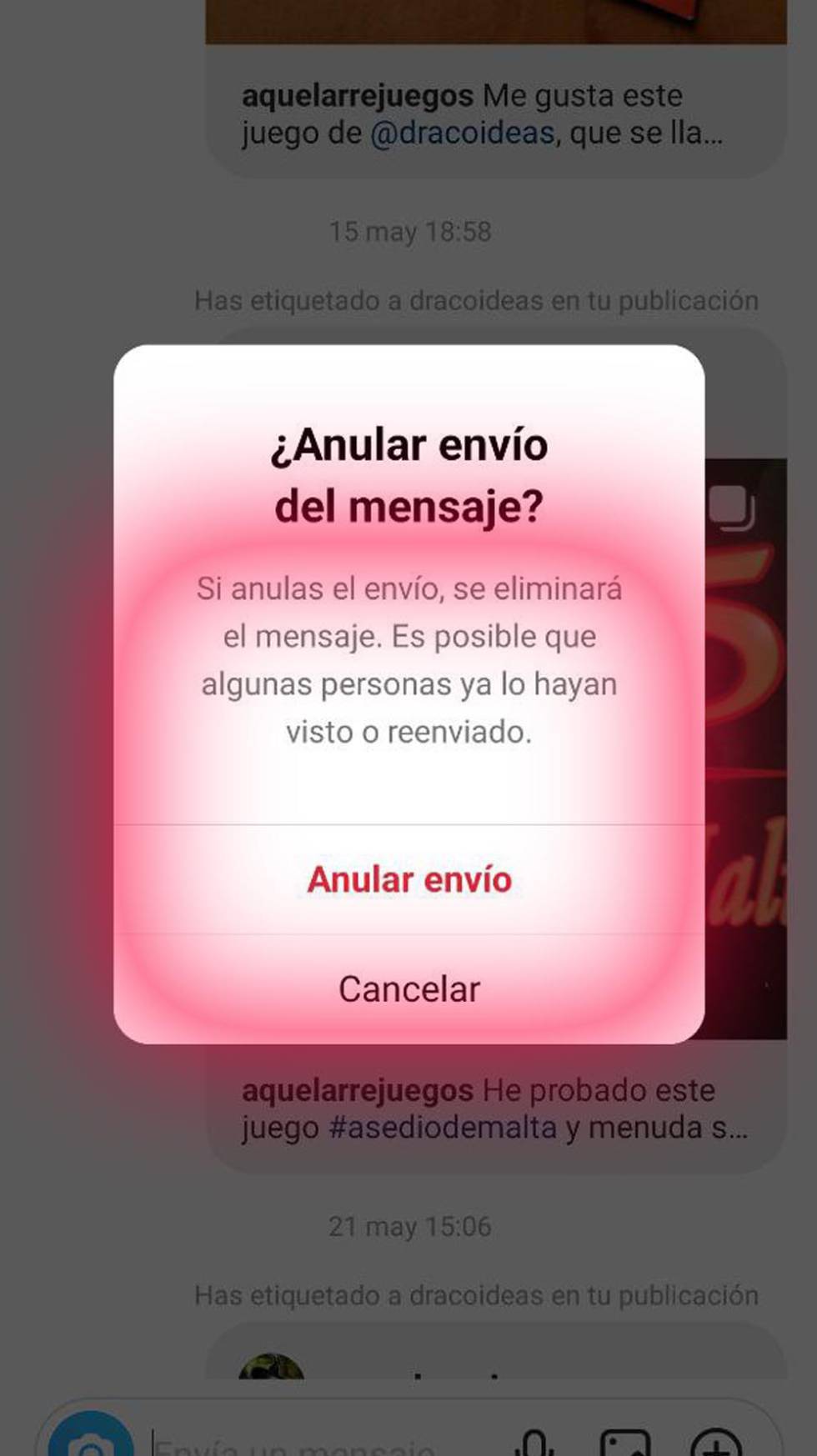 Cómo eliminar en Instagram mensajes y conversaciones que no necesitas