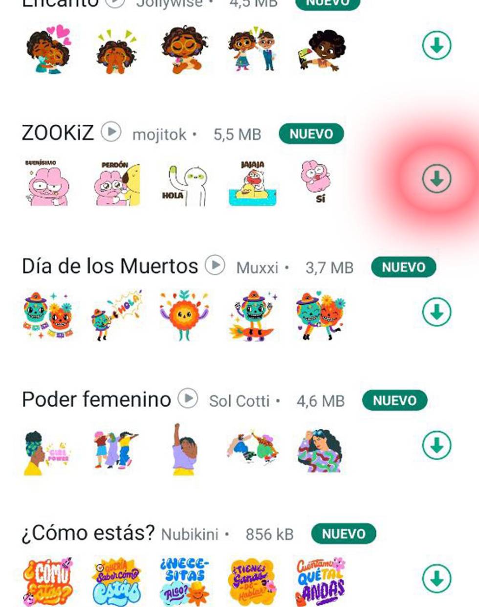 Download stickers on WhatsApp