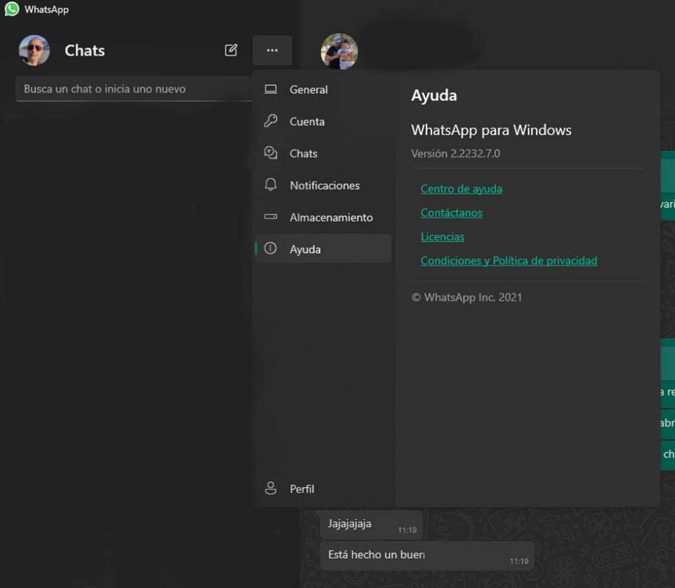 New version of WhatsApp for Windows