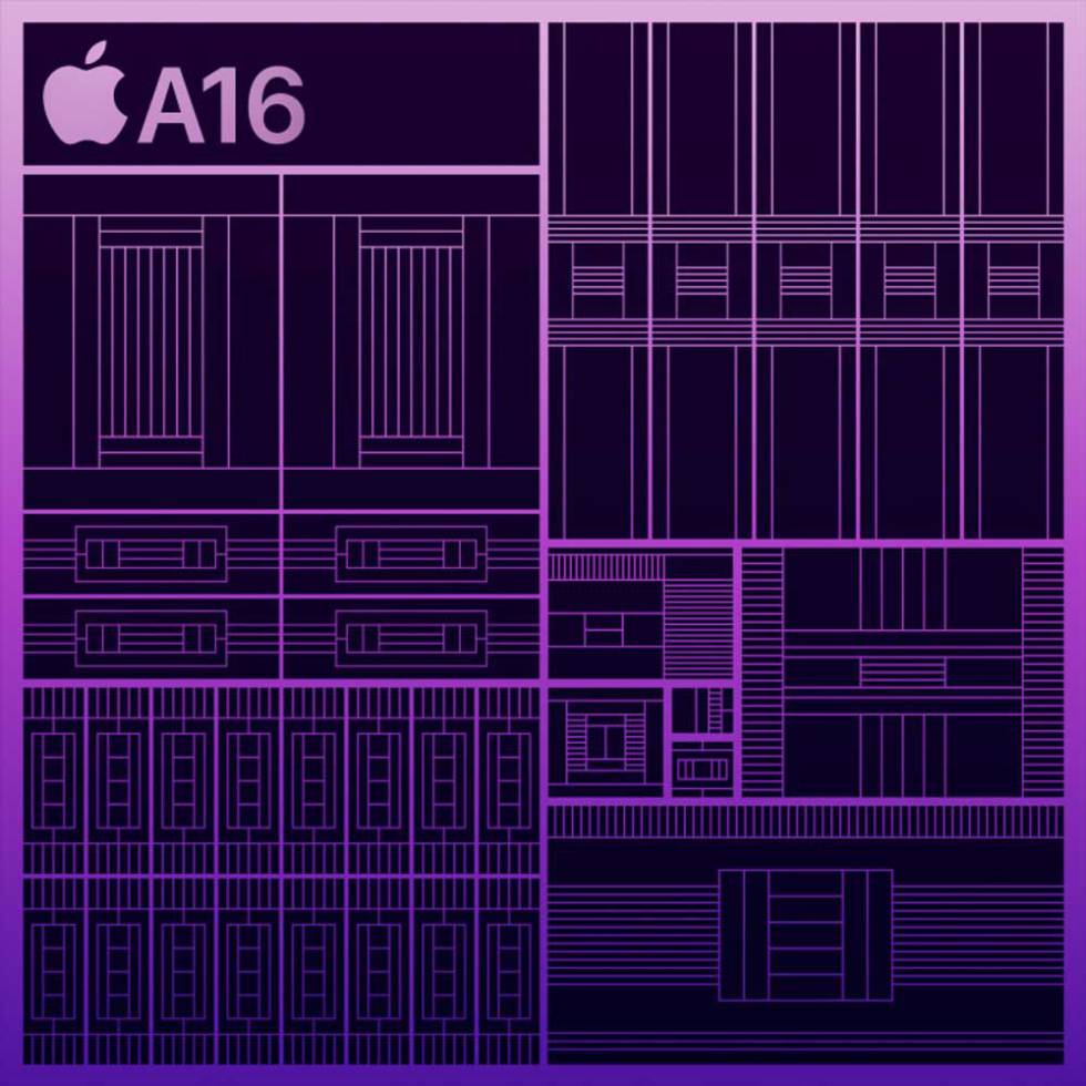 Internal structure of the Apple A16 processor