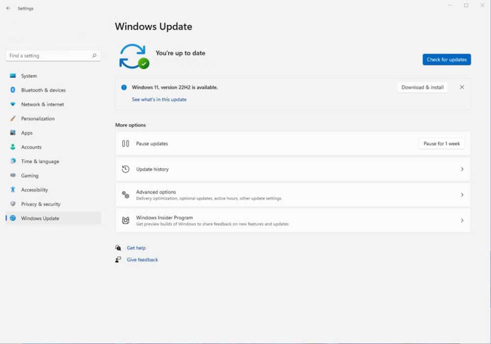 Windows 11 update available