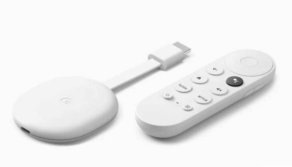 White Google Chromecast Player