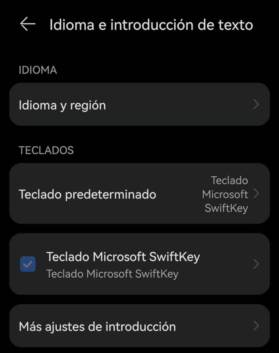 Change default keyboard on Android
