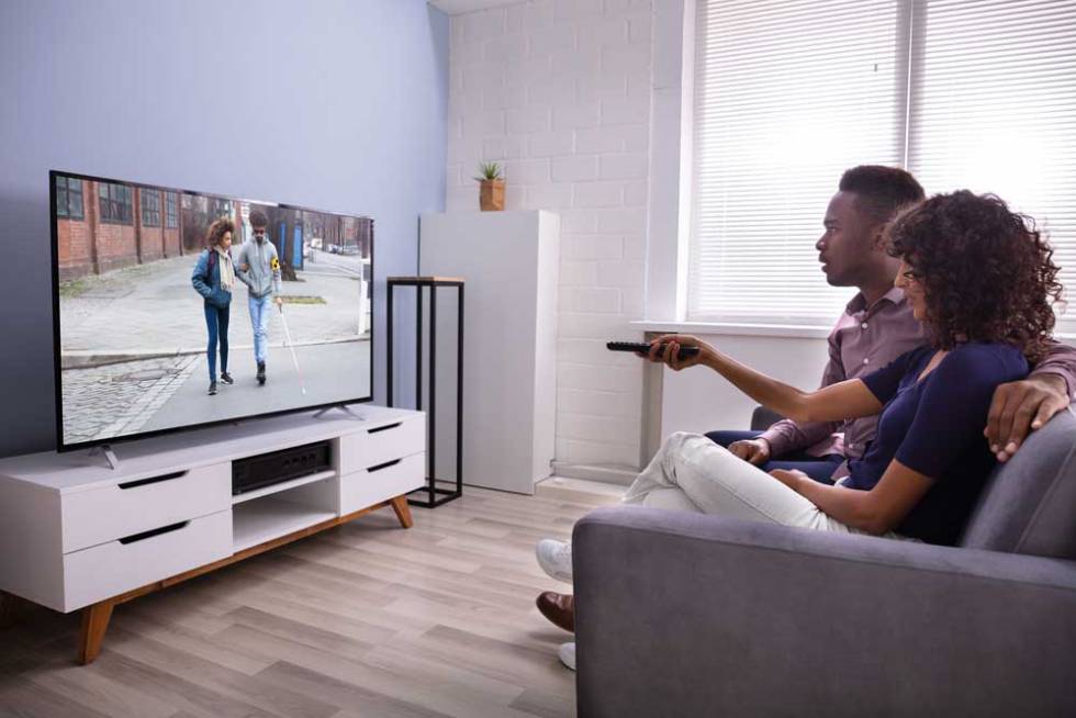 Using a Samsung Smart TV in the living room