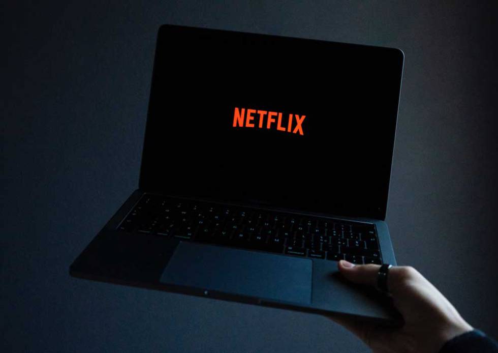 Using Netflix on a laptop