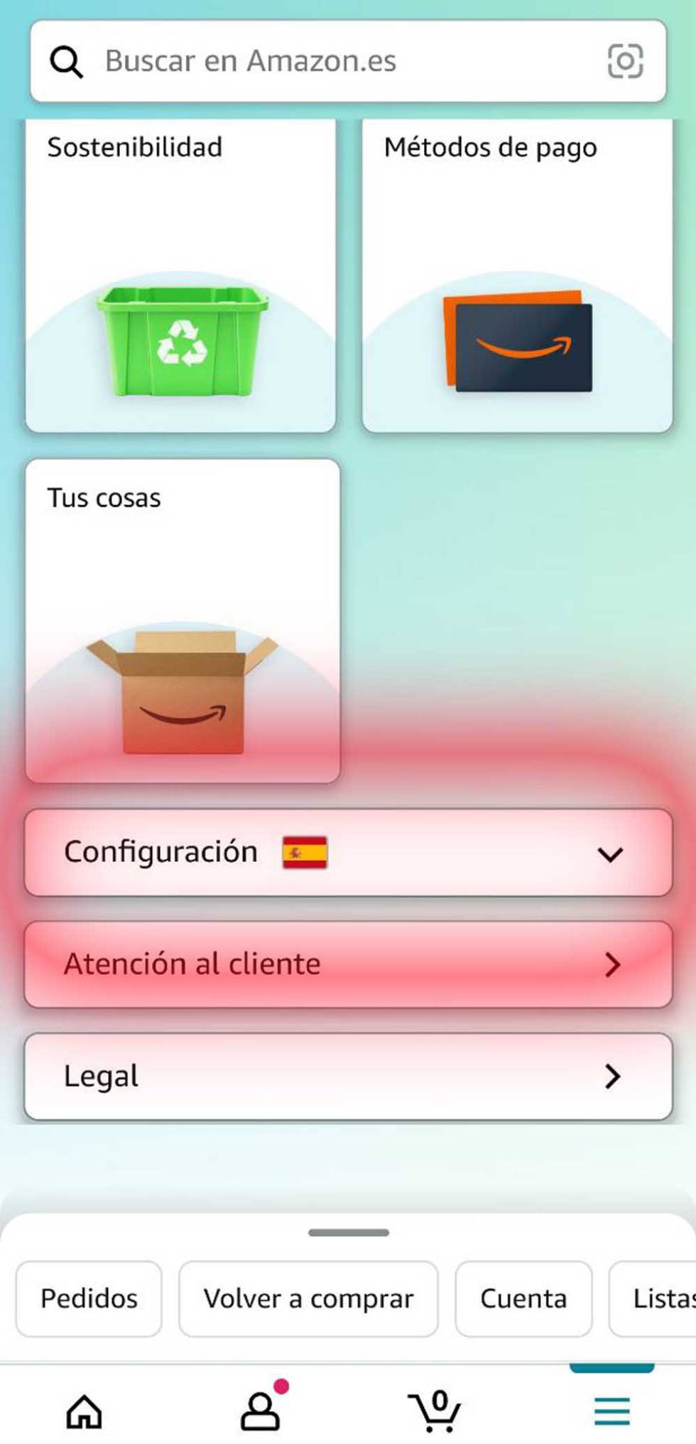 how-do-you-change-the-region-you-use-in-the-amazon-app-using-your-phone