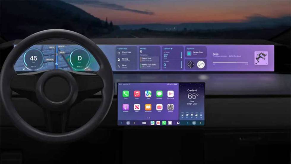 Dashboard of the Apple car of the future