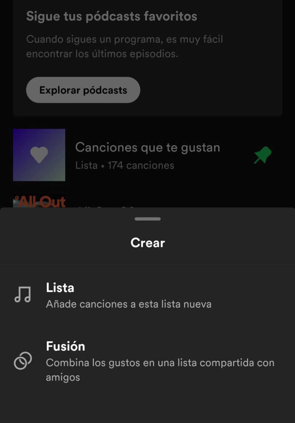 Create a playlist on Spotify