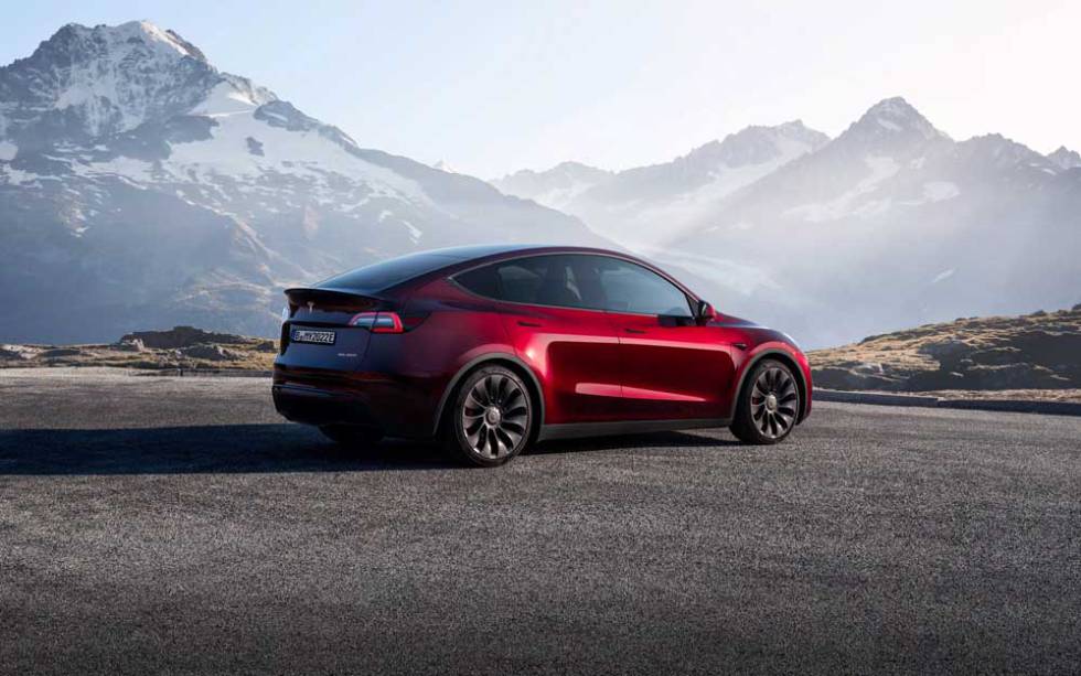 Red Tesla Model Y