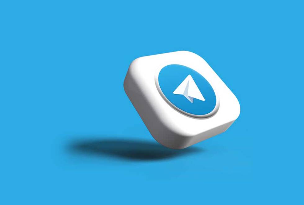 Telegram icon with blue background