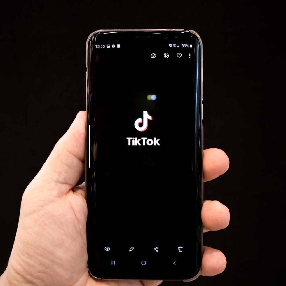 TikTok logo on mobile