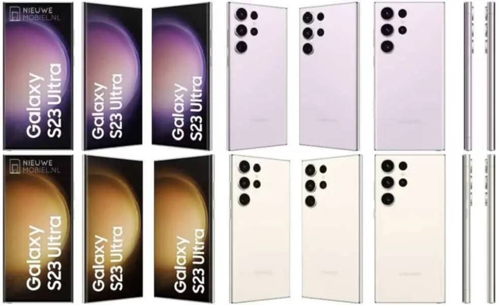 Filtered color variations of the new Galaxy S23
