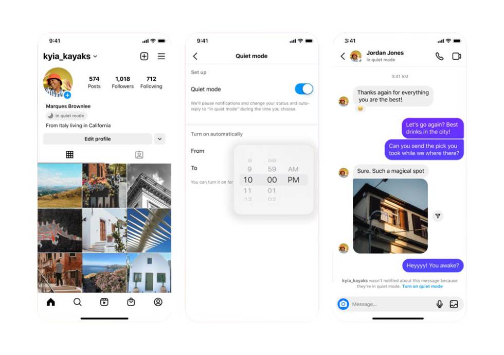 New Quiet Mode on Instagram