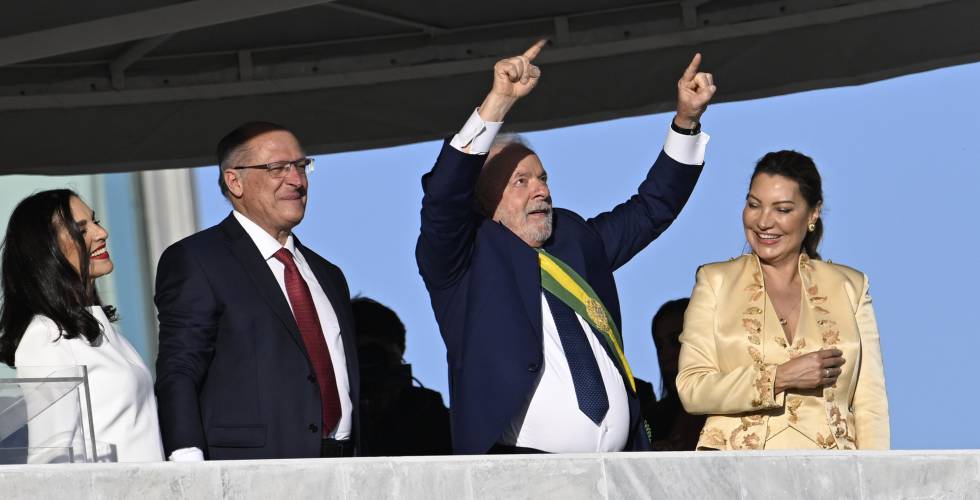El presidente de Brasil, Luiz Inacio Lula da Silva, durante la toma de posesión el 1 de enero de 2023 en Brasilia.